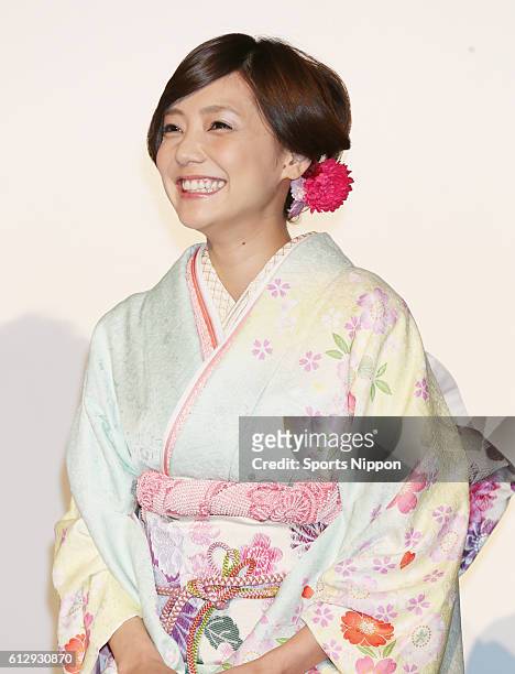 Actress Kana Kurashina attends press conference of Fuji TV drama 'Zannen na Otto' on January 11, 2015 in Tokyo, Japan.