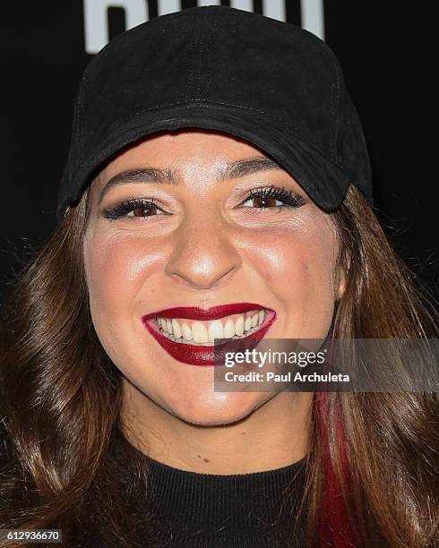 Actresss Gabbie Hanna attends the premiere of Hulu's "Freakish" at Smogshoppe on October 5, 2016 in Los Angeles, California.