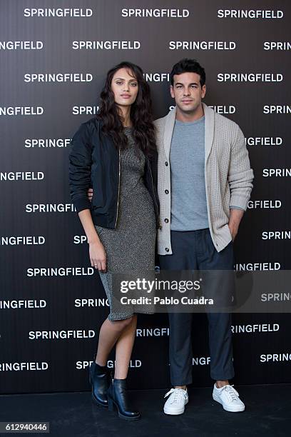 Actor Mario Casas and model Dalianah Arekion present Springfield Christmas Commercial at Club Allard on October 6, 2016 in Madrid, Spain.