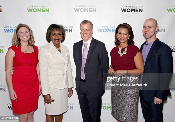 Annie Clark, Anita Hill, Christopher Boerner, Tamala Edwards and Adam Grant attend the Pennsylvania Conference for Women 2016 at Pennsylvania...