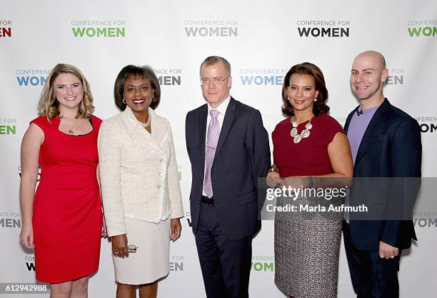 Annie Clark, Anita Hill, Christopher Boerner, Tamala Edwards and Adam Grant attend the Pennsylvania Conference for Women 2016 at Pennsylvania...