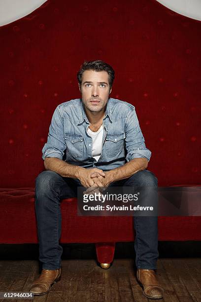 Actor Nicolas Bedos is photographed for Self Assignment on October 3, 2016 in Namur, Belgium.
