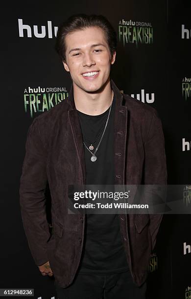 Leo Howard attends Hulu Original "Freakish" Premiere at Smogshoppe on October 5, 2016 in Los Angeles, California.