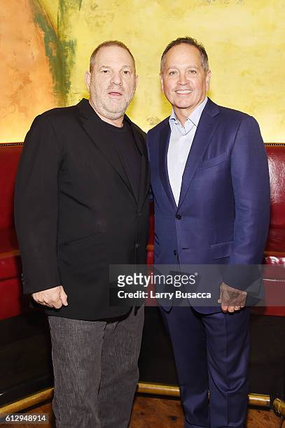 Producer Harvey Weinstein and President of Spike TV Kevin Kay attend Shawn "JAY Z" Carter, the Weinstein Company and Spike TV's announcement of a...
