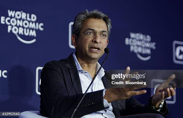 Rajan Anandan, vice president and managing director of South East Asia and India at Google Inc., gestures as he speaks during a news conference at...