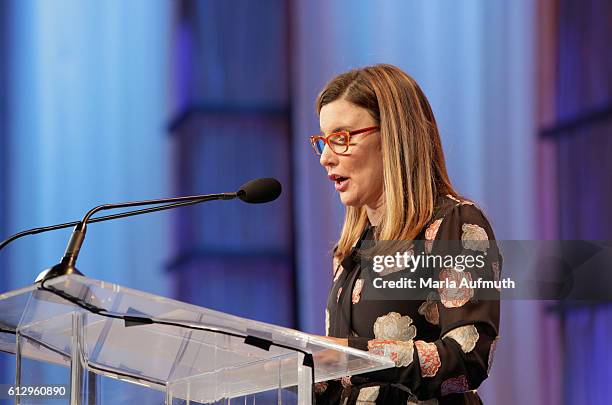 Beneficial Bank executive vice president & chief administrative officer Joanne Ryder speaks onstage during the Pennsylvania Conference for Women 2016...