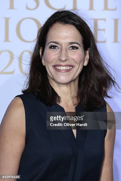 Anne Will attends the Deutscher Radiopreis at Schuppen 52 on October 6, 2016 in Hamburg, Germany.