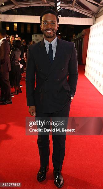 Andre Holland attends the 'Moonlight' Official Competition screening during the 60th BFI London Film Festival at Embankment Garden Cinema on October...