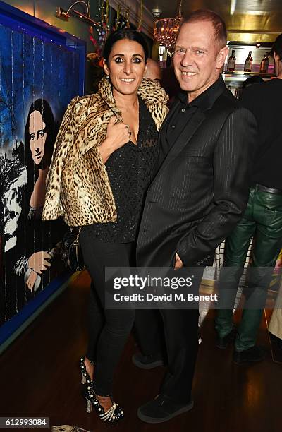 Serena Rees and Paul Simonon attend the Another Man A/W launch event hosted by Harry Styles, Alister Mackie and Kris Van Assche at Albert's Club on...