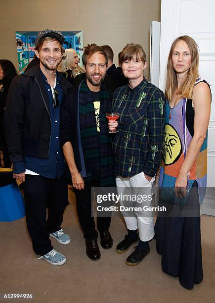 Christopher De Vos, Peter Pilotto, Kate MacGarry and Francis Upritchard attend Peter Piloto + Francis Upritchard in partnership with American Express...