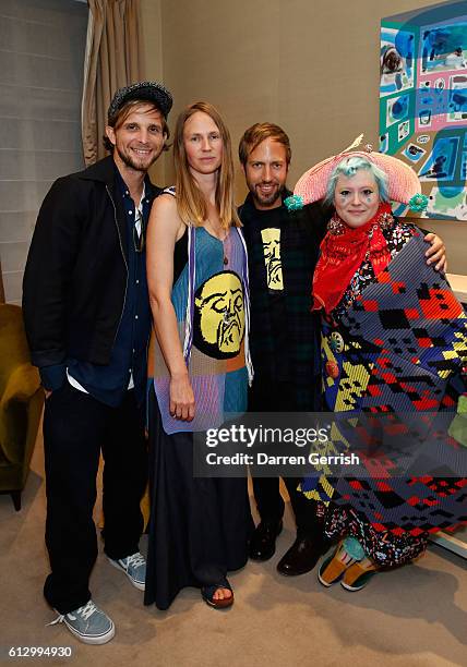 Bethan Laura Wood, Peter Pilotto, Francis Upritchard and Christopher De Vos attend Peter Piloto + Francis Upritchard in partnership with American...