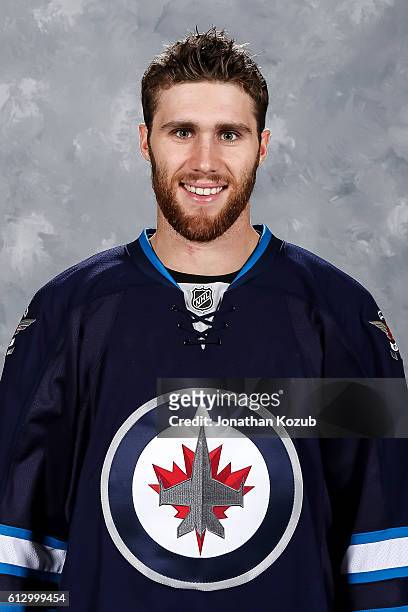 Quinton Howden of the Winnipeg Jets poses for his official headshot for the 2016-2017 season on September 22, 2016 at the MTS Centre in Winnipeg,...