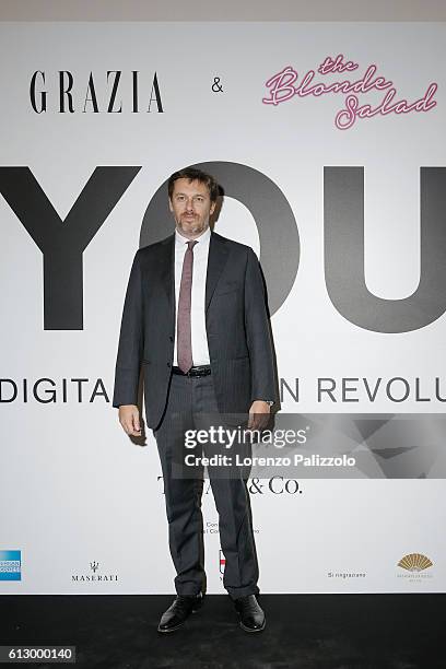 Amministratore Delegato Mediamond Davide Mondo attends 'You. The Digital Fashion Revolution' exhibition opening at Triennale di Milano on October 6,...