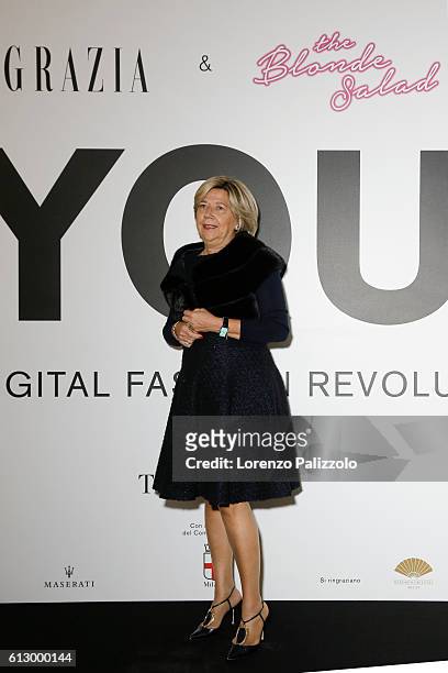 Amministratore Delegato Tiffany Raffaella Banchero attends 'You. The Digital Fashion Revolution' exhibition opening at Triennale di Milano on October...
