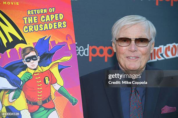 Adam West attends the Batman: Return of the Caped Crusaders Press Room at New York Comic-Con - Day 1 at Jacob Javits Center on October 6, 2016 in New...