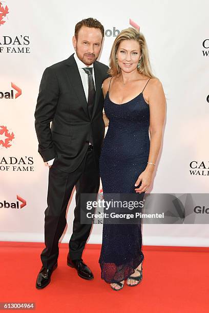 Corey Hart and Julie Hart the 2016 Canada's Walk Of Fame Awards at Allstream Centre on October 6, 2016 in Toronto, Canada.