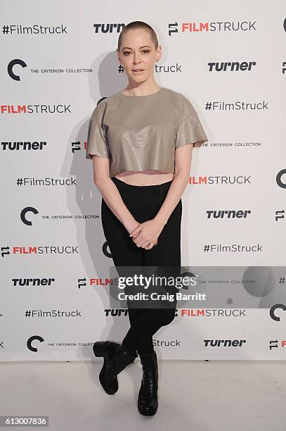 Actress Rose McGowan attends the "Filmstruck" launch event at 404 NYC on October 6, 2016 in New York City.