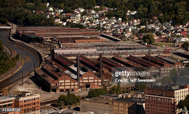 View of Johnstown, Pennsylvania on October 6, 2016. Johnstown, Pennsylvania, with a population of 25,000 has been a traditionally democratic...