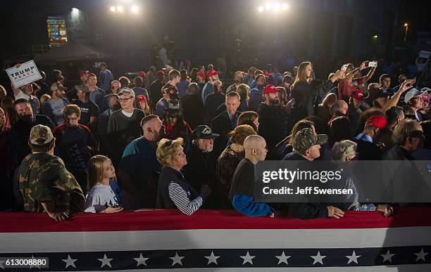 Supporters gather for a chance to meet Republican candidate for Vice President Mike Pence after her spoke to close to 250 supporters at a rally at...