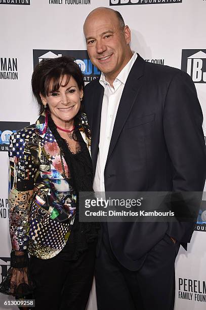 President of Goldman Sachs, Gary Cohn, and Lisa Pevaroff attend the Jon Bon Jovi Soul Foundation's 10 year anniversary at the Garage on October 6,...