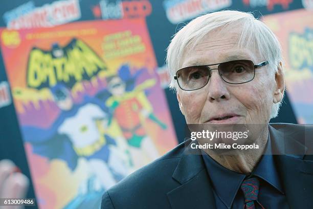Actor Adam West attends the Batman: Return of the Caped Crusaders Press Room at New York Comic-Con - Day 1 at Jacob Javits Center on October 6, 2016...