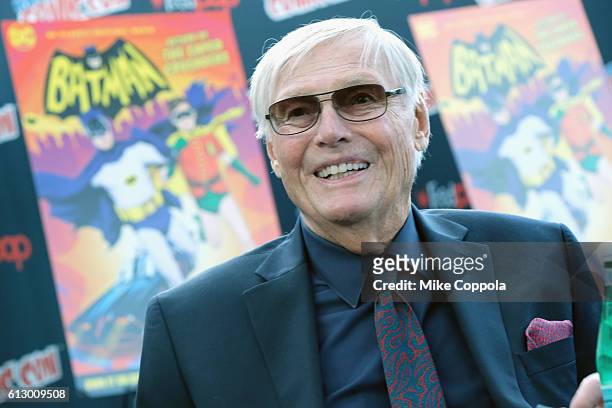 Actor Adam West attends the Batman: Return of the Caped Crusaders Press Room at New York Comic-Con - Day 1 at Jacob Javits Center on October 6, 2016...