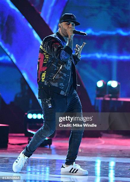 Recording artist Nicky Jam performs onstage during the 2016 Latin American Music Awards at Dolby Theatre on October 6, 2016 in Hollywood, California.