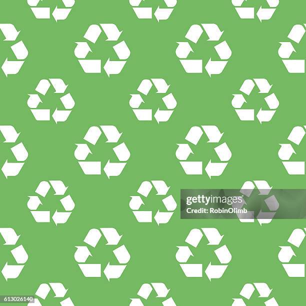 recycle icons seamless pattern - recycle stock illustrations