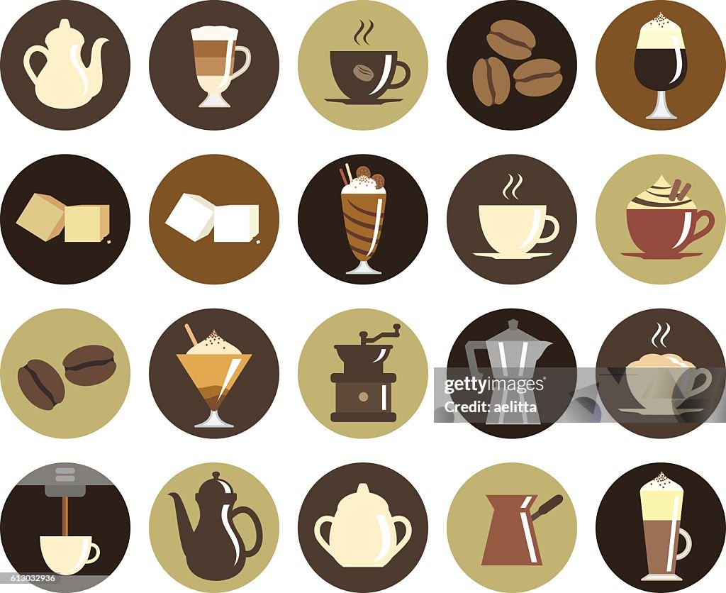 Coffee icon set