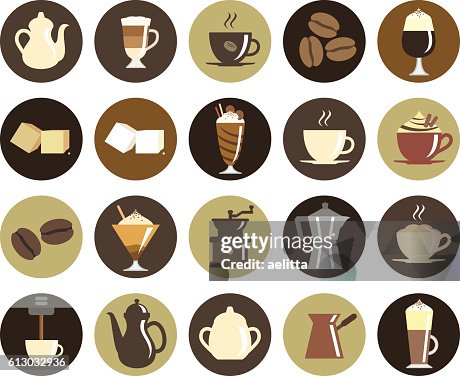 Coffee icon set Coffee icon set
