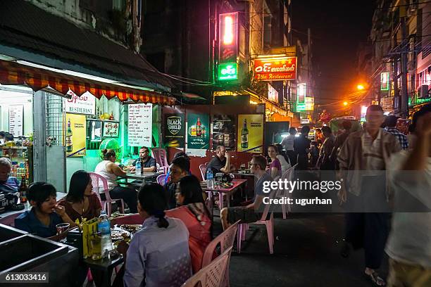 street food asia. - yangon night bildbanksfoton och bilder