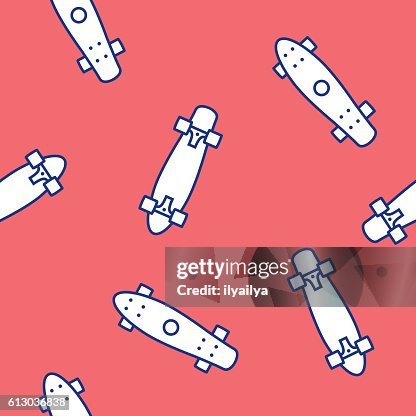 Longboard seamless pattern Longboard seamless pattern
