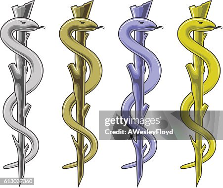 Medical Rod Medical Symbol Rod Of Asclepius High-Res Vector Graphic - Getty Images