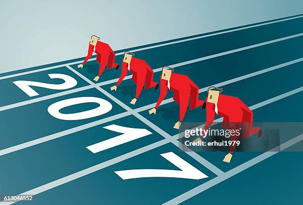 starting line - track starting block stock illustrations