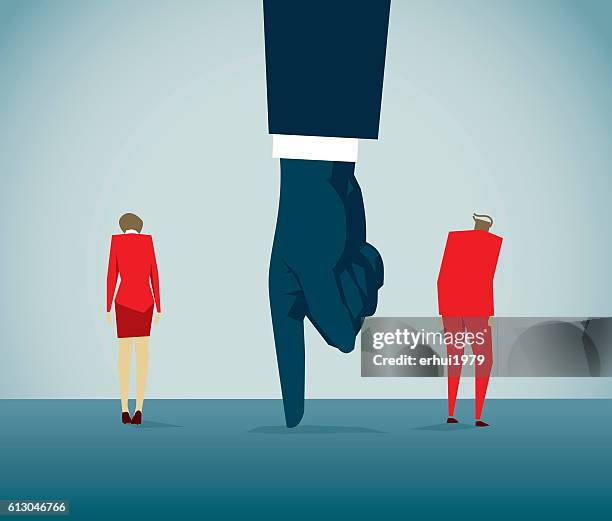 relationship difficulties - couple separate stock illustrations