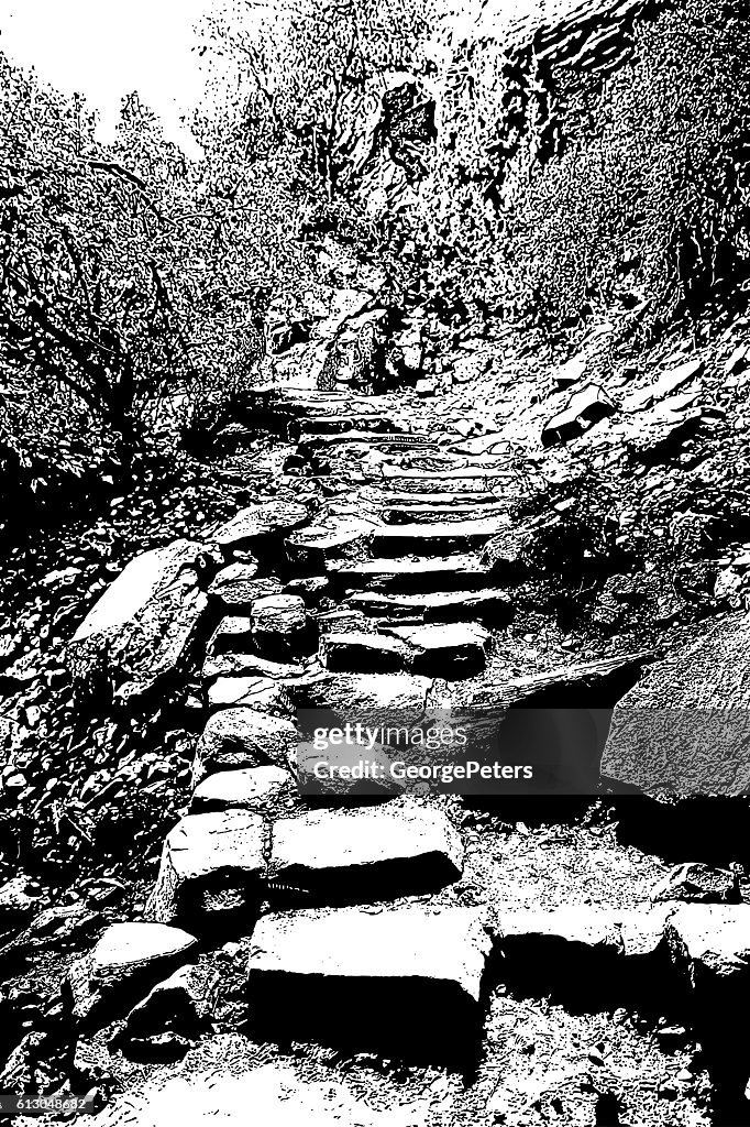 Rugged Hiking Trail In Zion Nationalpark