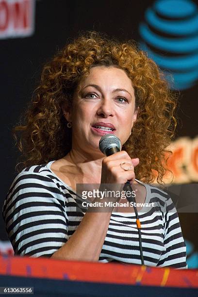 Actress Alex Kingston attends the "Tales from the TARDIS" panel during 2016 New York Comic Con on October 6, 2016 in New York City.