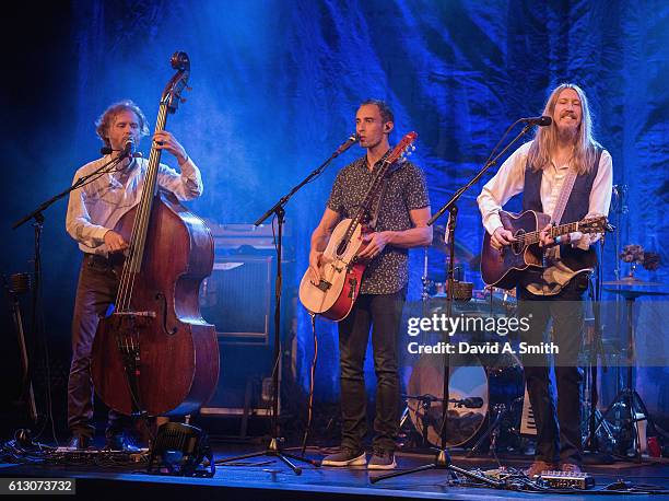 Chris Wood, Jano Rix, and Oliver Wood of The Wood Brothers perform at Iron City on October 6, 2016 in Birmingham, Alabama.