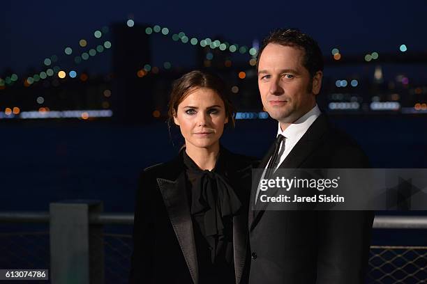 Keri Russell and Matthew Rhys attend the Brooklyn Bridge Park Conservancy hosts the Brooklyn Black Tie Ball at Pier 2 at Brooklyn Bridge Park on...