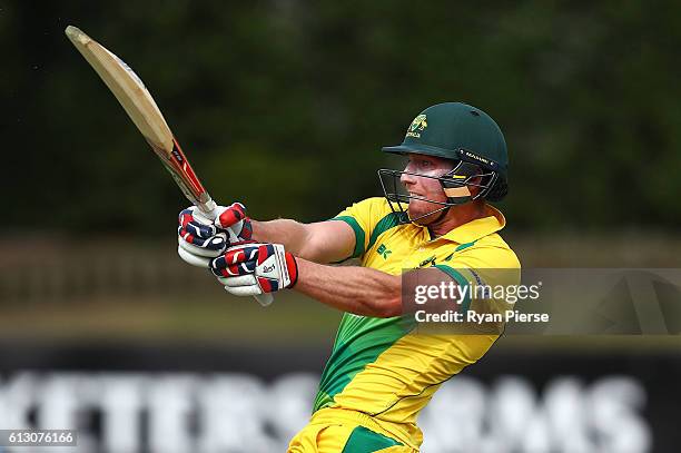 William Bosisto of CA XI bats during the Matador BBQs One Day Cup match between New South Wales and the Cricket Australia XI at Hurstville Oval on...