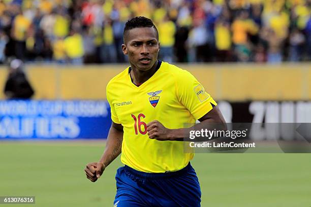 Antonio Valencia of Ecuador looks on during a match between Ecuador and Chile as part of FIFA 2018 World Cup Qualifiers at Olimpico Atahualpa Stadium...