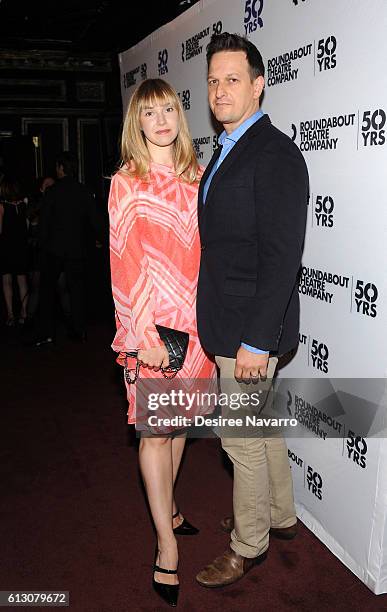 Sophie Flack and Josh Charles attend 'Holiday Inn' broadway opening night at Studio 54 on October 6, 2016 in New York City.