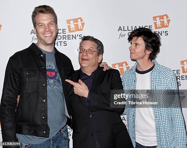 Anthony Jeselnik, Andy Kindler and Tig Notaro attend the 7th annual Right To Laugh Benefit at Avalon on October 6, 2016 in Hollywood, California.