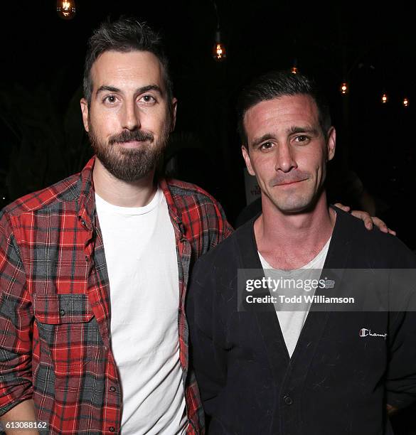 Director Ti West and James Ransone attend an "In A Valley Of Violence" Beyond Fest Post-Reception at Mama Shelter on October 6, 2016 in Los Angeles,...