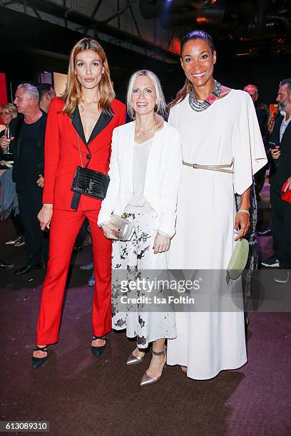 Model Jackie Hide, german moderator Tamara Nayhauss and german moderator Annabelle Mandeng attend the Tribute To Bambi at Station on October 6, 2016...