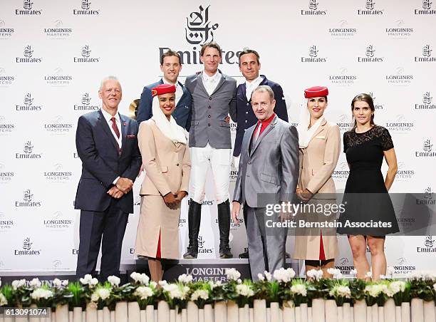 Prizegiving for the Emirates Gold Cup during the Longines Masters of Los Angeles 2016 at Long Beach Convention Center on October 2nd, 2016 in Long...