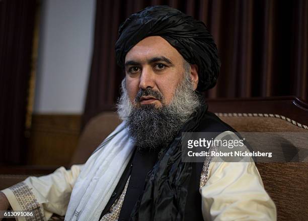 Former Taliban finance minister and advisor to Mullah Omar, Sayed Abdul Wasi Motasim Agha, 45 years, sits in a residence in an undisclosed city in...
