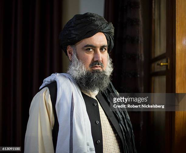 Former Taliban finance minister and advisor to Mullah Omar, Sayed Abdul Wasi Motasim Agha, 45 years, stands in a residence in an undisclosed city in...