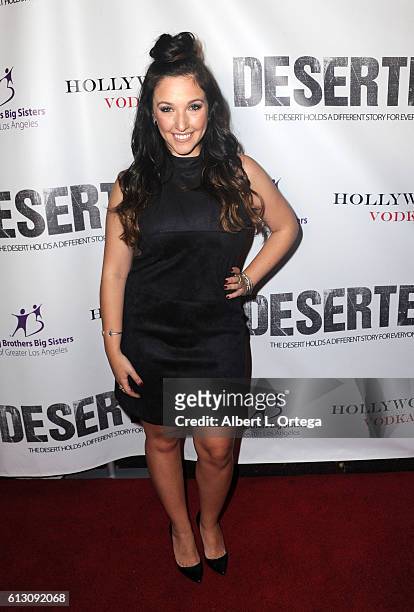 Gianna Martello arrives for the premiere of Winterstone Pictures' "Deserted" held at Majestic Crest Theatre on October 6, 2016 in Los Angeles,...