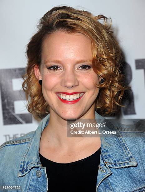 Actress Nina Rausch arrives for the Premiere Of Winterstone Pictures' "Deserted" held at Majestic Crest Theatre on October 6, 2016 in Los Angeles,...